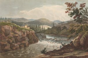 Petites chutes à Luzerne No. 1 du Portfolio de la rivière Hudson, 1822-23 - John Hill