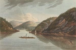 Vue près de Fort Montgomery No. 22 plus tard changé en No. 18 du Portfolio de la rivière Hudson, 1822 - John Hill