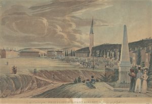 Académie militaire des États-Unis, vue vers le sud - John Hill, after George Catlin