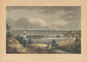 New York depuis les hauteurs près de Brooklyn - John Hill, after William Guy Wall