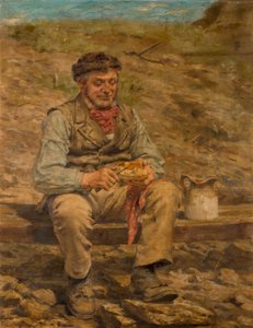 Ouvrier mangeant son déjeuner, 1886-87