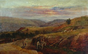Vallée de Burnley depuis Crofts Stone, 1870 - John Holland