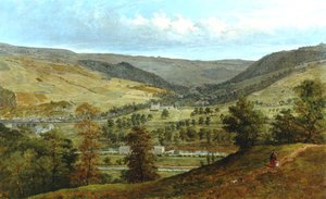 Cragg Vale et Stocks Hall depuis Broadbottom, 1869