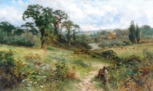 Shiplake sur la Tamise depuis Wargrave Hills - John Horace Hooper