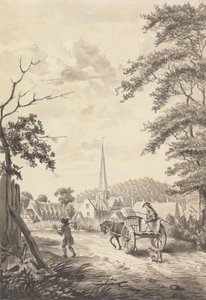 Église et village de Ledbury, Herefordshire - John James Barralet