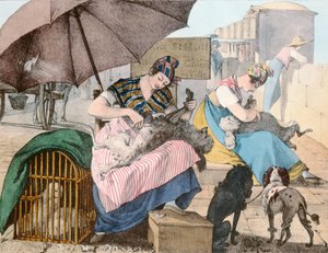 Les toiletteurs de chiens, 1820 - John James Chalon