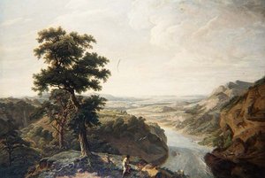 La rivière Severn, en direction de la mer - John James Chalon