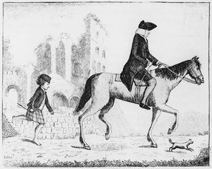 Francis Garden, Lord Gardenstone avec son chien Smash et un garçon des Highlands, 1784