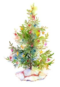 Arbre de Noël avec jupe, 2016 - John Keeling