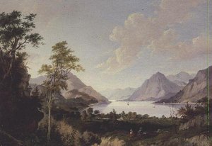 Paysage avec Lac et Montagnes - John Knox