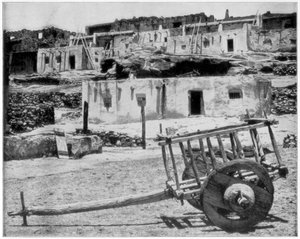Maisons en adobe, Nouveau-Mexique, USA, fin du 19ème siècle