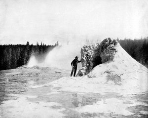 Cratère du Grand Geyser, parc national de Yellowstone, USA, 1893