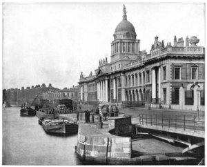 Custom House, Dublin, Irlande, fin du 19e siècle - John L. Stoddard