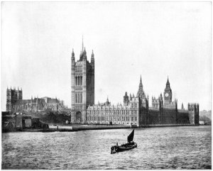 Houses of Parliament, Londres, fin du 19ème siècle - John L. Stoddard