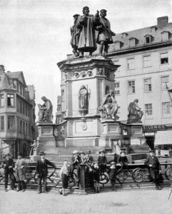 Le Monument Gutenberg, Francfort, Allemagne, fin du 19ème siècle