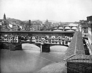 Le Ponte Vecchio, Florence, Italie, 1893 - John L. Stoddard