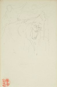Achille et Xanthus, des folios La Farge #849 et #860, un des 42 dessins - John La Farge