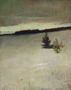 Champ de neige, matin, Roxbury - John La Farge