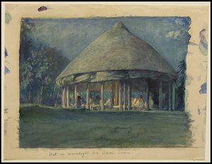 Hutte au clair de lune, Iva, Savaii, octobre 1890, 1890 - John La Farge or Lafarge