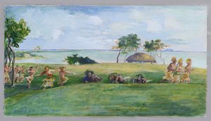 Danse militaire à Samoa - John La Farge or Lafarge