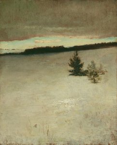 Champ de neige, matin, Roxbury - John La Farge or Lafarge