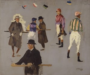 Jockeys et propriétaires à Epsom - John Lavery