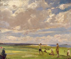 Lady Astor jouant au golf à North Berwick