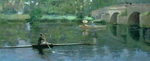Le pont à Grez, 1883 - John Lavery