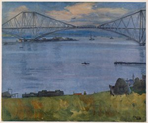 Le pont du Forth, 1914, des artistes britanniques au front, continuation du Front occidental, 1918 - John Lavery