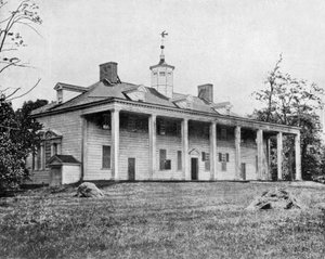 Maison de George Washington à Mount Vernon, Virginie, USA (photo n/b) - John Lawson Stoddard