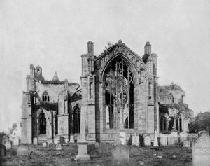 Abbaye de Melrose en Écosse, vers 1890
