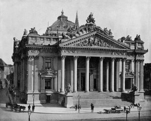 Bourse de Bruxelles, vers 1900 (photo n/b) - John Lawson Stoddard