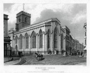 Église St Martins, Carfax, Oxford, 1835 - John Le Keux