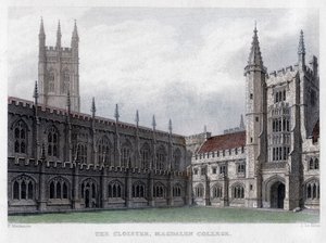 Le cloître, Magdalen College, Université d