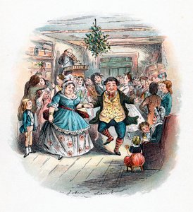 Un chant de Noël : Le bal de M. Fezziwig, 1843 - John Leech