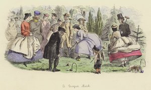 Un match de croquet - John Leech