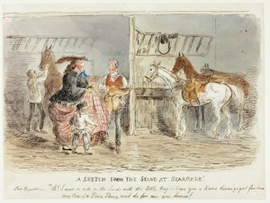 Un croquis depuis la tribune à Scarboro - John Leech