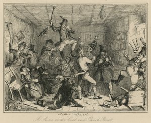 Une scène au Cock and Punch Bowl - John Leech