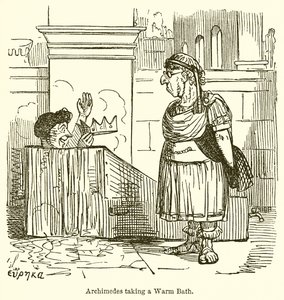 Archimède prenant un bain chaud - John Leech
