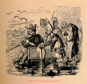 Canute réprimandant ses courtisans - John Leech