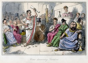 Cicéron dénonçant Catilina, années 1850 - John Leech