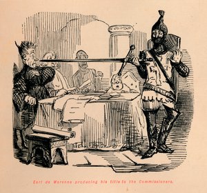 Comte de Warenne produisant son titre aux commissaires, vers 1860, vers 1860