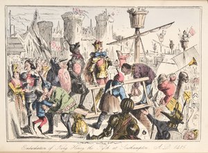 Embarquement de Henri V à Southampton, AD 1415, de The Comic History of England, pub. 1864 - John Leech