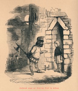 Guthrum rend une visite du soir à Alfred, vers 1860 - John Leech