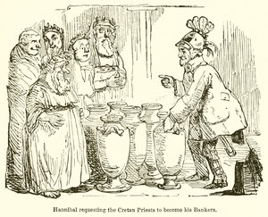 Hannibal demandant aux prêtres crétois de devenir ses banquiers - John Leech