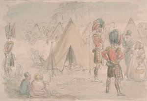 Régiment des Highlands en camp - John Leech