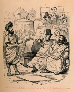 Son Excellence Q. Fabius offrant la paix ou la guerre au Sénat carthaginois, 1852