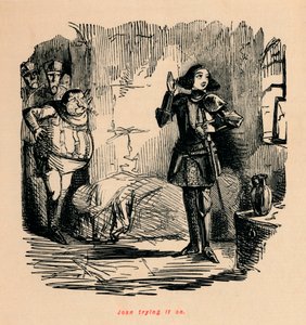 Joan essayant,  - John Leech