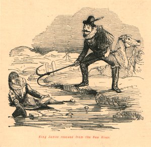 Le roi Jacques sauvé de la New River, 1897 - John Leech