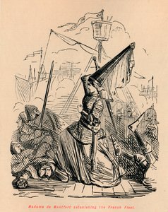 Madame de Montfort étonnant la flotte française, vers 1860 - John Leech